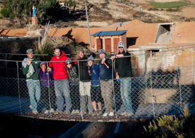Group shot on the bridge